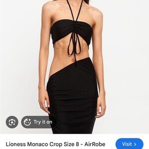 Lioness Asymmetrical Black top & Skirt